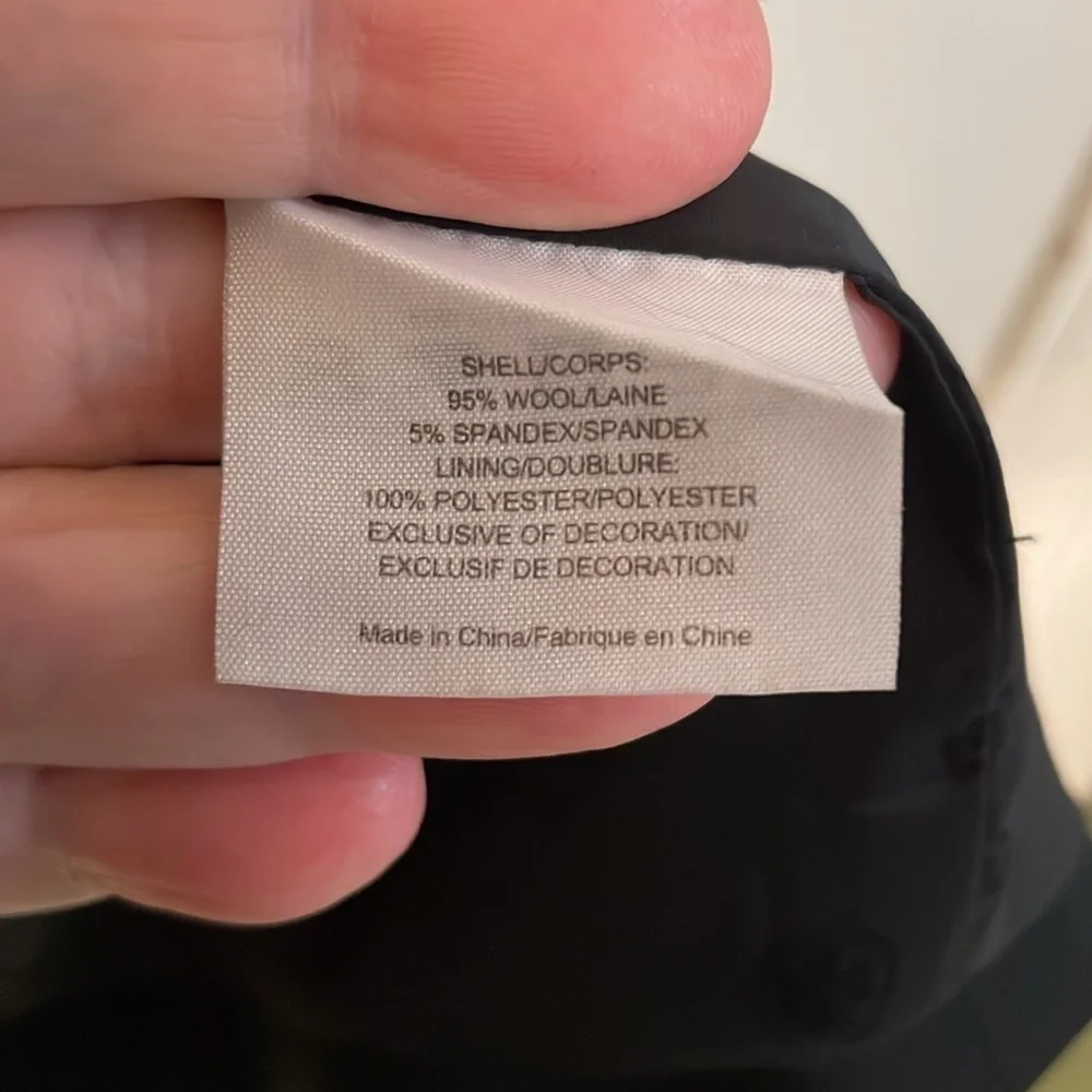 Tory Burch Black Structured Wool Blazer Single Button Notched Lapels - Picture 12 of 13